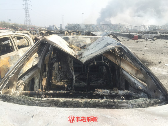天津濱海新區(qū)爆炸：進口大眾燒毀明細@chinaadec.com