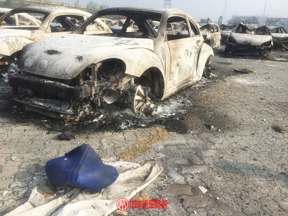 天津濱海新區(qū)爆炸：進口大眾燒毀明細@chinaadec.com