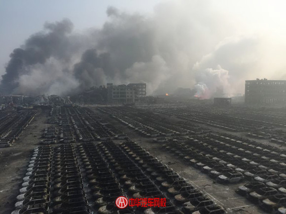 天津濱海新區(qū)爆炸：進口大眾燒毀明細@chinaadec.com