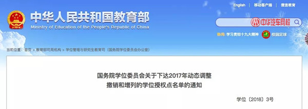 考生注意：湖南這5所高校10個學位授權點撤銷 3年內停止招生@chinaadec.com