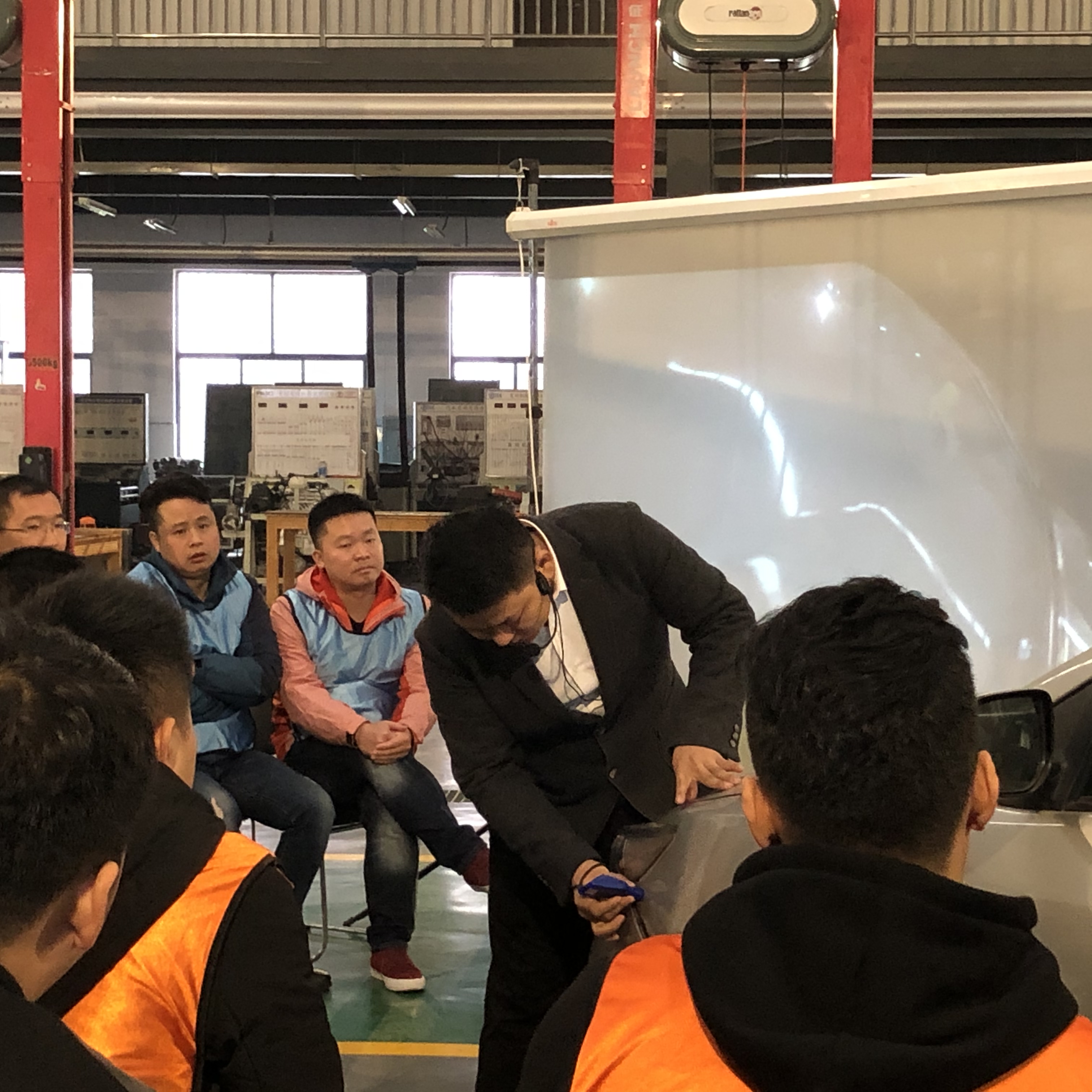 中華汽車網校第241期二手車評估師實訓班開課第2天！事故車+調表車實車勘察@chinaadec.com