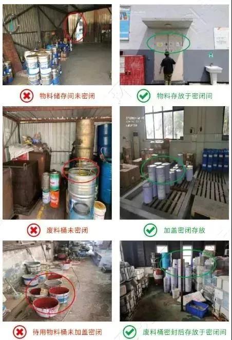 VOCs物料與廢料儲存管理